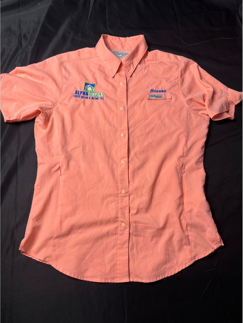 Columbia Women's Button-Up Shirt Alpha Omega Credit Repair &